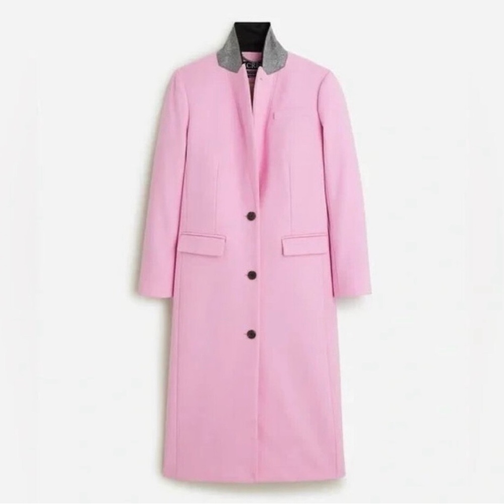 ✨NWT✨  J. Crew Alfie Topcoat in Picador Pink Italian Wool Blend Coat - Picture 3 of 14